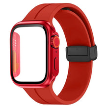 Load image into Gallery viewer, Glass+case+strap Magnetic Silicone Band -16 Color Options 40mm - 49mm Axios Bands
