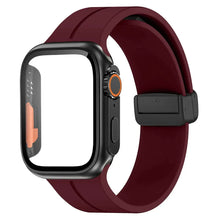 Load image into Gallery viewer, Glass+case+strap Magnetic Silicone Band -16 Color Options 40mm - 49mm Axios Bands
