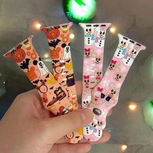 Halloween and Winter Printed Silicone Strap for Apple Watch 38mm - 49mm Axios Bands