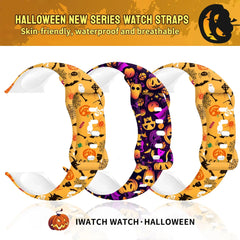 Halloween Silicone Apple Watch Bands - 5 Color Options 38mm - 49mm - 