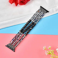Ivory Pearl & Rhinestone Crystal Bracelet Strap for Apple Watch Band - 7 Colors - 