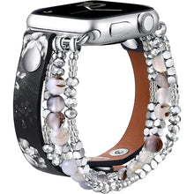 Load image into Gallery viewer, Leather and Beaded Apple Watch Band Axios Bands
