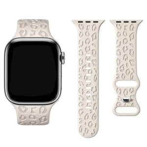 Leopard Engraved Silicone Apple Watch Bands - 15 color options 38mm - 49mm Axios Bands