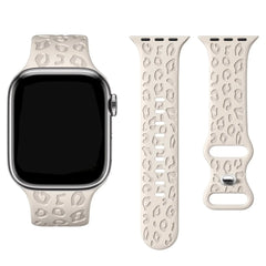 Leopard Engraved Silicone Apple Watch Bands - 15 color options 38mm - 49mm - 