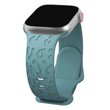 Load image into Gallery viewer, Leopard Engraved Silicone Apple Watch Bands - 15 color options 38mm - 49mm Axios Bands
