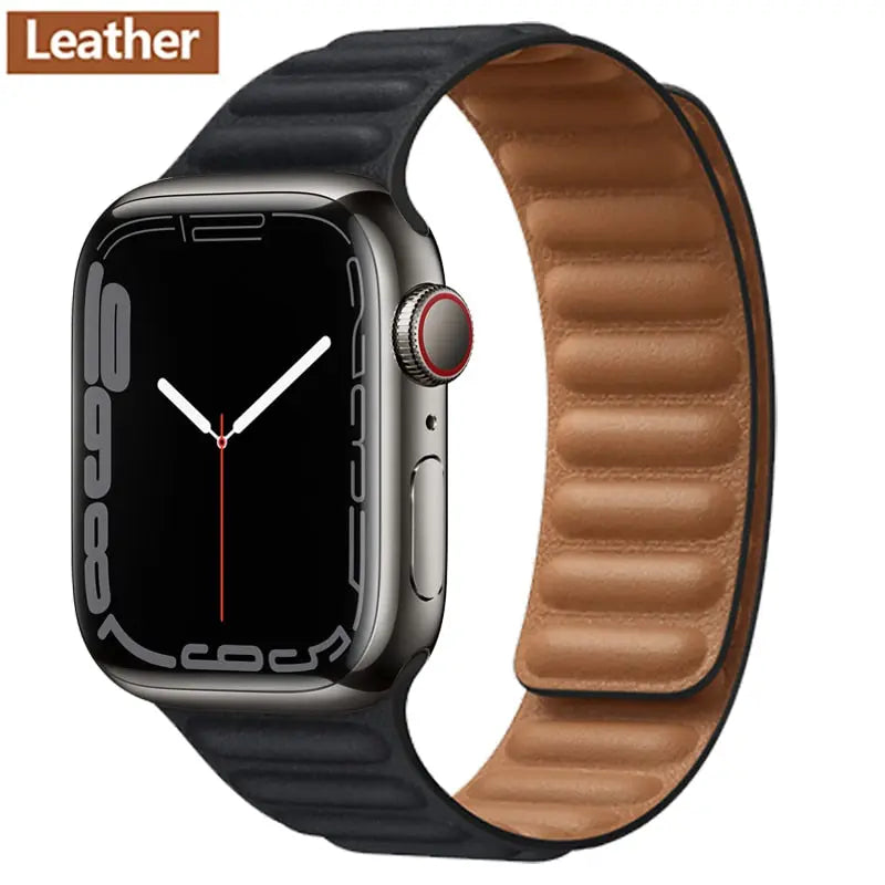 Magnetic Leather Apple Watch Bands - 50 color options 38mm - 49mm Axios Bands