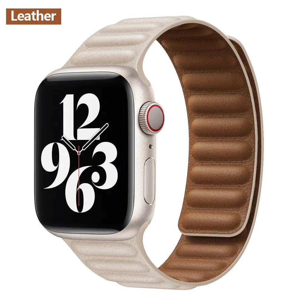Magnetic Leather Apple Watch Bands - 50 color options 38mm - 49mm Axios Bands
