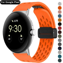 Load image into Gallery viewer, Magnetic Silicone Sport Band for Google Pixel Watch 2 - 18 colors Axios Bands

