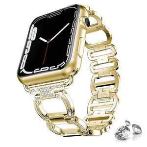 Metal Diamond Stainless Steel Loop Apple Watch Band - 4 Color Options 38mm - 49mm Axios Bands