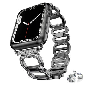 Metal Diamond Stainless Steel Loop Apple Watch Band - 4 Color Options 38mm - 49mm Axios Bands