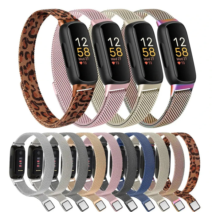 Metal Magnetic Loop Strap For Fitbit inspire 3 - 10 Color Options Axios Bands