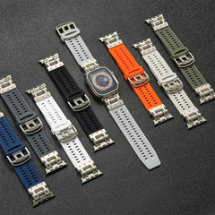 Minimalistic Soft Silicone Sport Strap for Apple Watch Band 42mm to 49mm - 8 Colors - 