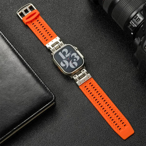 Minimalistic Soft Silicone Sport Strap for Apple Watch Band 42mm to 49mm - 8 Colors Axios Bands