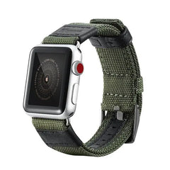 Nylon Fabric & Leather Apple Watch Bands - 4 color options 38mm - 49mm - 