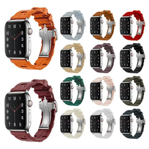 Original Soft Rubber Strap with Metal Buckle for Apple Watch Band Axios Bands