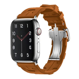 Original Soft Rubber Strap with Metal Buckle for Apple Watch Band Axios Bands