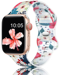 Printed Silicone Apple Watch Band - 7 Color Options 38mm - 49mm - 