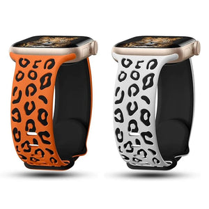 Engraved Two-Tone Silicone Band - 11 color options - 38mm-49mm