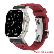 Load image into Gallery viewer, Fluoro rubber Folding Buckle Strap for Apple Watch Watch Band - 14 Colors
