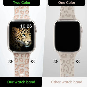 Engraved Two-Tone Silicone Band - 11 color options - 38mm-49mm