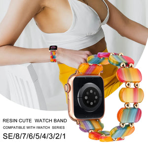 Resin Apple Watch Band - 7 Color Options 38mm - 49mm