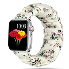 Scrunchie Elastic Nylon Apple Watch Band - 19 color options 38mm - 49mm - 