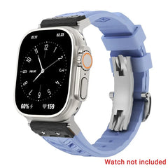 Fluoro rubber Folding Buckle Strap for Apple Watch Watch Band - 14 Colors - 