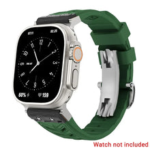 Load image into Gallery viewer, Fluoro rubber Folding Buckle Strap for Apple Watch Watch Band - 14 Colors
