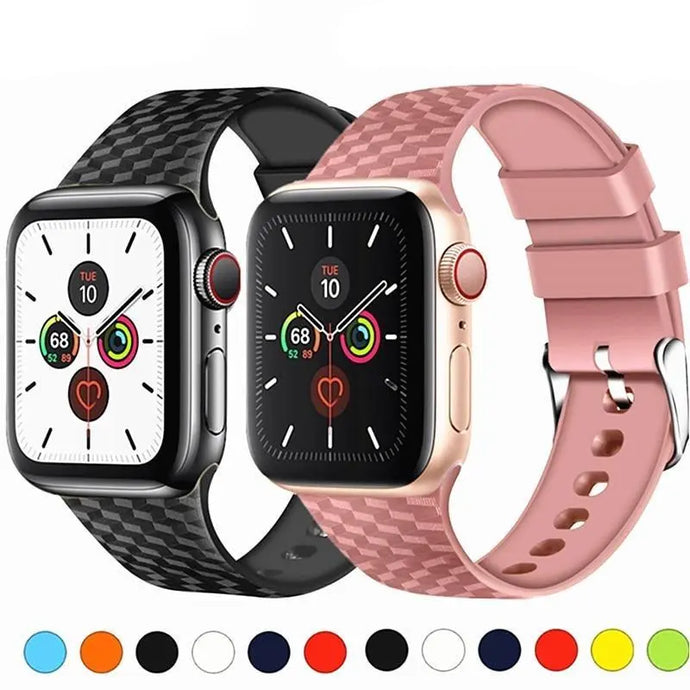 Silicone Apple Watch Bands - 6 color options 38mm - 49mm Axios Bands