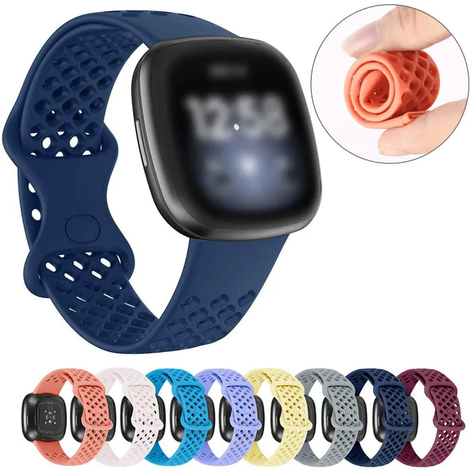 Silicone Breathable Sport Band For Fitbit Versa 3 - 10 Color Options Axios Bands
