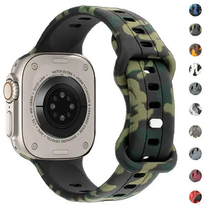 Silicone Camouflage Apple Watch Band - 10 Color Options 38mm - 49mm Axios Bands