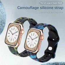 Load image into Gallery viewer, Silicone Camouflage Apple Watch Band - 10 Color Options 38mm - 49mm Axios Bands
