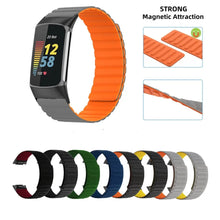 Load image into Gallery viewer, Silicone Magnetic Fitbit Band For Charge 5 - 8 color options Axios Bands
