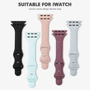 Slim Leopard Engraved Strap for Apple Watch Band - 19 Colors Axios Bands