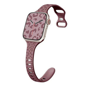 Slim Leopard Engraved Strap for Apple Watch Band - 19 Colors Axios Bands