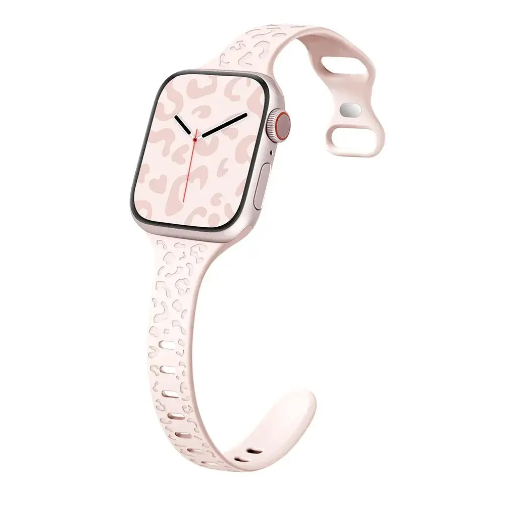 Slim Leopard Engraved Strap for Apple Watch Band - 19 Colors Axios Bands