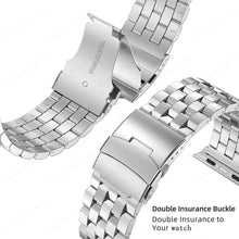 Load image into Gallery viewer, Stainless Steel Metal Apple Watch Bands - 2 color options 38mm - 49mm Axios Bands
