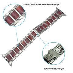 Steel & Wood Apple Watch Bands - 2 color options 38mm - 49mm - 