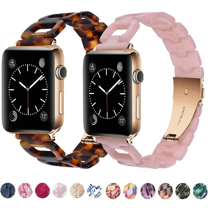 Stylish Transparent Resin Strap for Apple Watch Band - 9 Colors Axios Bands