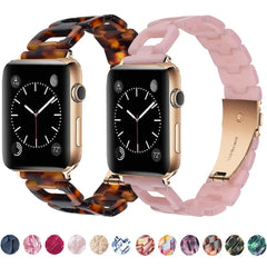 Stylish Transparent Resin Strap for Apple Watch Band - 9 Colors - 
