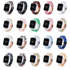 Stylish Transparent Resin Strap for Apple Watch Band - 9 Colors - 