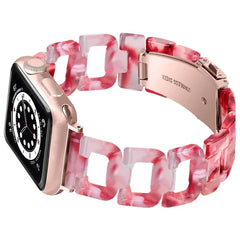 Stylish Transparent Resin Strap for Apple Watch Band - 9 Colors - 