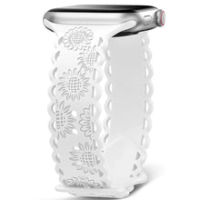 Load image into Gallery viewer, Sunflower Engraved Silicone Strap for Apple Watch Band - 11 Colors Axios Bands
