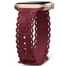 Load image into Gallery viewer, Sunflower Engraved Silicone Strap for Apple Watch Band - 11 Colors Axios Bands
