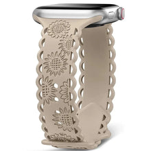 Load image into Gallery viewer, Sunflower Engraved Silicone Strap for Apple Watch Band - 11 Colors Axios Bands
