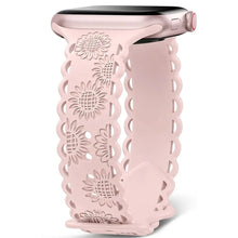 Load image into Gallery viewer, Sunflower Engraved Silicone Strap for Apple Watch Band - 11 Colors Axios Bands

