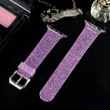 Load image into Gallery viewer, Transparent Glitter Silicone Apple Watch Bands - 8 color options 38mm - 49mm Axios Bands
