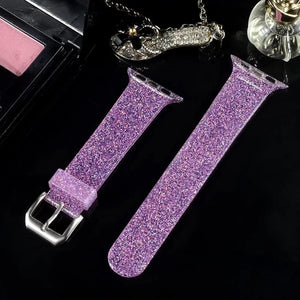 Transparent Glitter Silicone Apple Watch Bands - 8 color options 38mm - 49mm Axios Bands