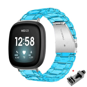 Transparent Resin Fitbit Band For Versa, Versa 2, Versa Lite - 10 color options Axios Bands