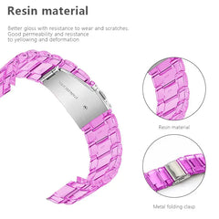 Transparent Resin Fitbit Band For Versa, Versa 2, Versa Lite - 10 color options - 